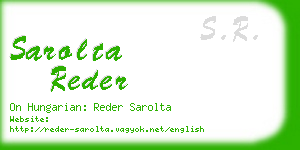 sarolta reder business card